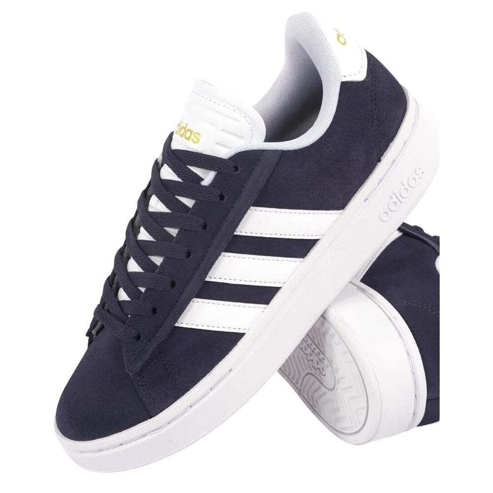 Adidas Grand Court Alpha Sneakers in Shadow Navy and Cloud White Sz 11